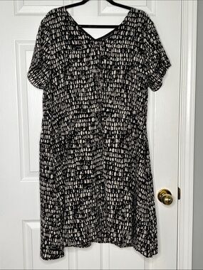 Eileen Fisher Silk Seraglio Printed Shift Dress XL